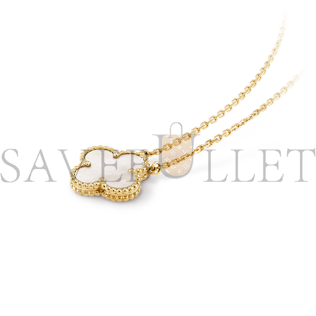 VAN CLEEF ARPELS VINTAGE ALHAMBRA PENDANT - YELLOW GOLD, MOTHER-OF-PEARL VCARA45900